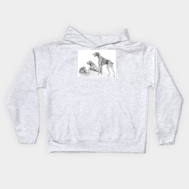 German shorthair pointer - Ready to go Kids Hoodie by doggyshop